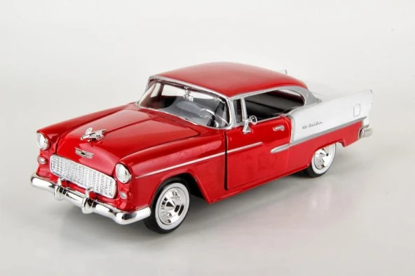 MotorMax 1955 Chevy Bel Air 1/24 Kırmızı Model Araba ürün görseli 1