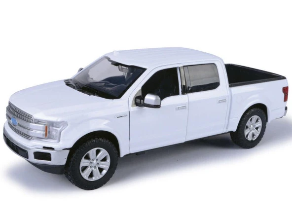 Motormax 2019 Ford F-150 Lariat Crew Cab Beyaz 1:24 Model Araba ürün görseli 1