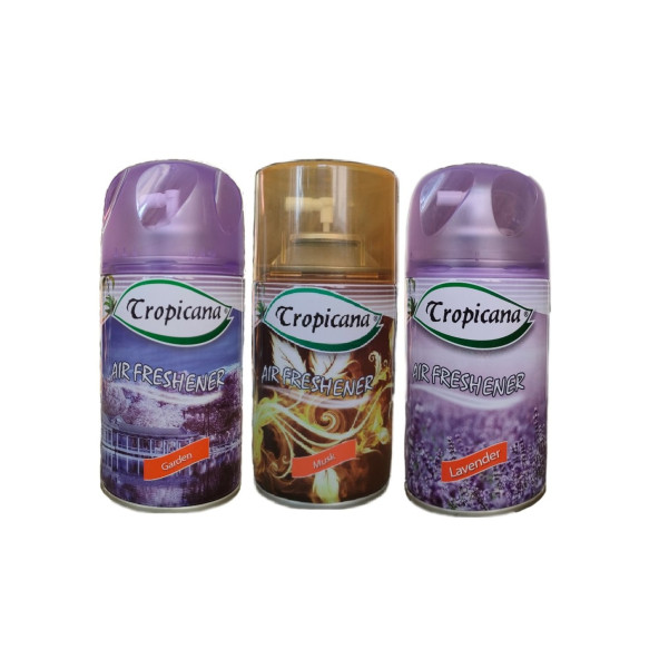 Tropicana Air Freshener Oda Kokusu Garden Bahçe Musk Misk Otu Lavender Lavanta Parfüm Spreyi 260 Ml X 3 Adet ürün görseli 1