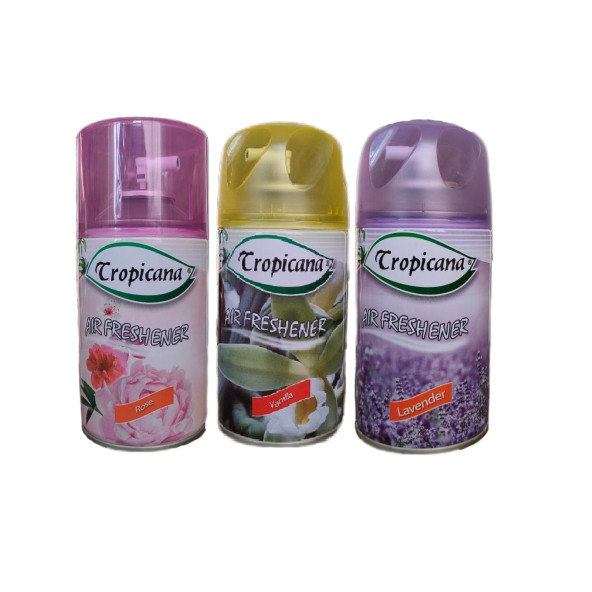 Tropicana Air Freshener Oda Kokusu Rose Bahçe Ipeksi Vanilya Lavender Lavanta Parfüm Spreyi 260 Ml X 3 Adet ürün görseli 1
