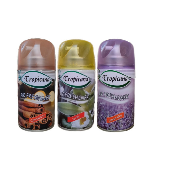Tropicana Air Freshener Oda Koku Cinnamon Tarçın Ipeksi Vanilya Lavender Lavanta Parfüm Sprey 260 Ml X 3 Adet ürün görseli 1