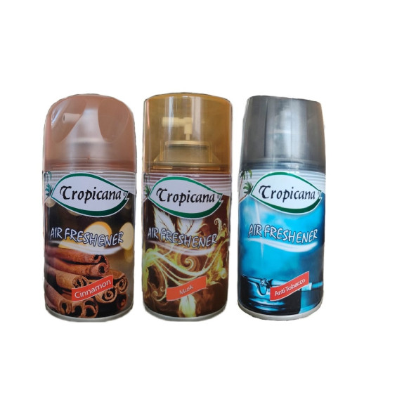 Tropicana Air Freshener Oda Koku Cinnamon Tarçın Musk Misk Anti Tobacco Koku Parfüm Sprey 260 Ml X 3 Adet ürün görseli 1
