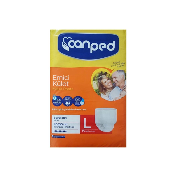 Canped Emici Külot Büyük Boy L 30'lu Hasta Bezi ürün görseli 1