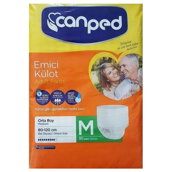 Canped Emici Külot Orta Boy M 30'lu Hasta Bezi ürün görseli 1