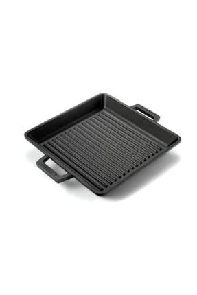 Lava Yekpare Çift Kulplu Dikdörtgen 26x32 cm Döküm Izgara Tava ürün görseli 1