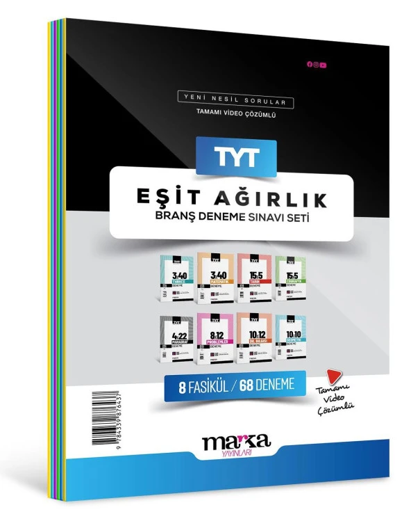 Marka Yayınları TYT Eşit Ağırlık Branş Deneme Sınavı Seti 8 Fasikül 68 Deneme ürün görseli 1