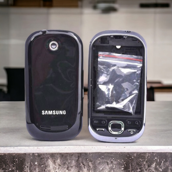 Samsung i5500 Kasa Samsung Galaxy i5503 Uyumlu Siyah Renk Orta Kasa Ön Arka Kapak Tuş Takımı ürün görseli 1