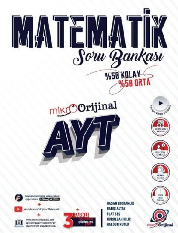 Orijinal Mikro AYT Matematik Soru Bankası ürün görseli 1