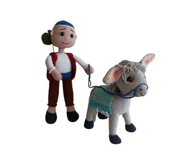 Keloğlan ve Eşeği Takımı Amigurumi Organik Oyuncak ürün görseli 1