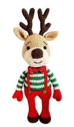 Amigurumi Yılbaşı Geyiği Organik Örgü Oyuncak ürün görseli 1