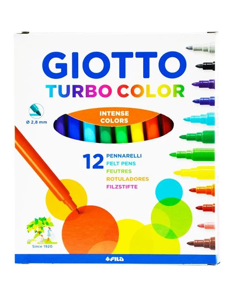 Giotto Turbo Color Keçeli Kalem Boya Seti 12li ürün görseli 1