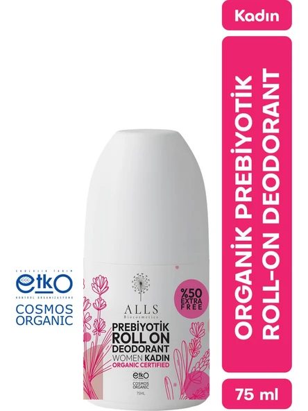 Alls Biocosmetics Organik Prebiyotik Roll on Deodorant 75 ml - Kadınlar İçin ürün görseli 1