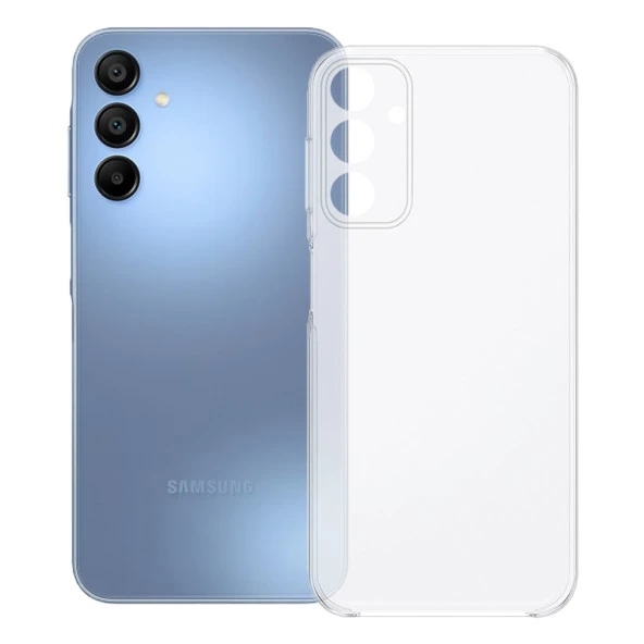 Samsung Galaxy A15 Kılıf Kamera Korumalı Silikon Şeffaf Arka Kapak ürün görseli 1