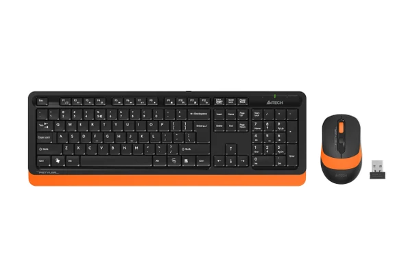 A4 TECH FG1010 Q 2.4 GHZ USB TURUNCU KLAVYE+MOUSE KABLOSUZ SET ürün görseli 1