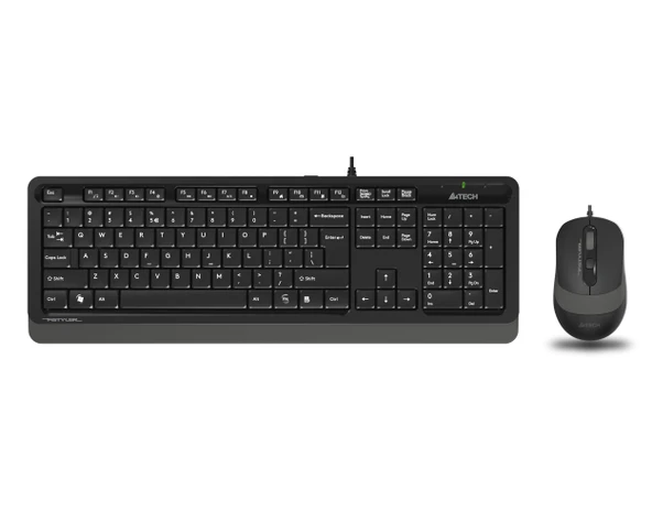 A4 TECH F1010 Q USB GRİ TR MM KLAVYE+OPTİK MOUSE ürün görseli 1