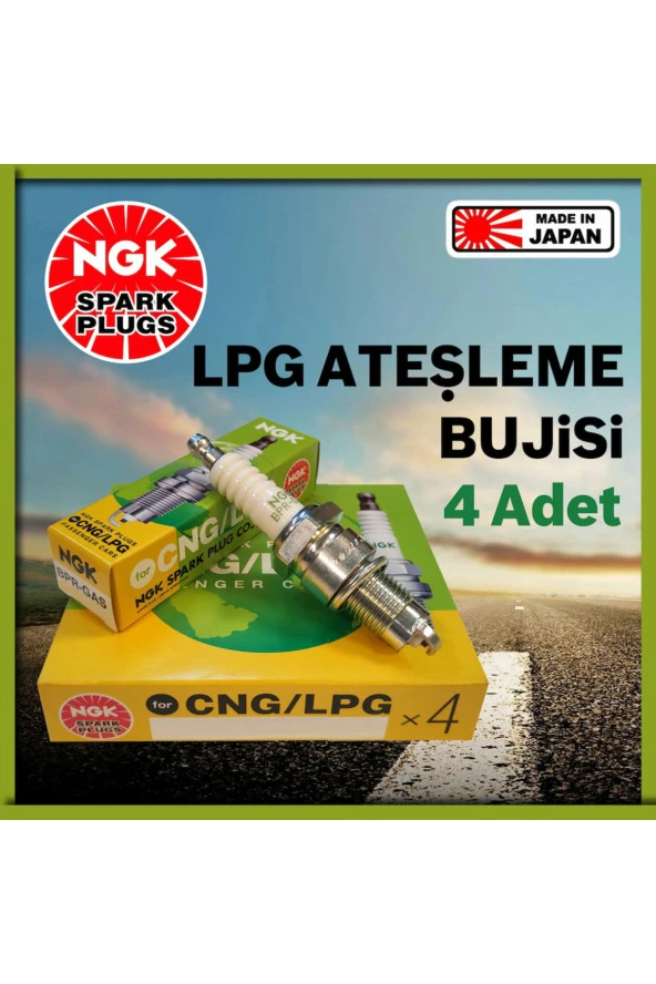 NGK  7988 Buji Takımı 4 Adet Lpg araçlara özel/CNG/LPG BPR-GAS/AUDİ 100/AUDİ 80/AUDİ 90/Audi Coupe ürün görseli 1