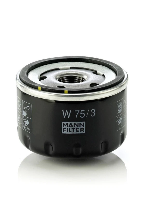 MANN  W 75/3 Renault Clio Symbol 1.5 Dci 1.4 1.6 Yağ Filtresi ürün görseli 1