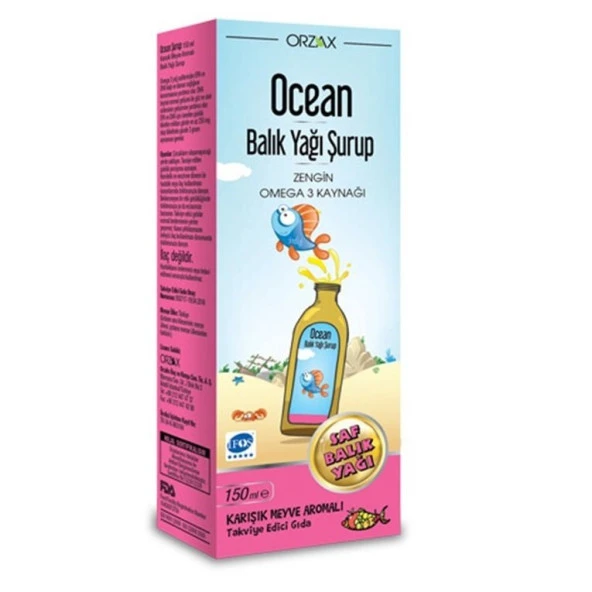 Ocean Fish Oil Balık Yağı Karışık Meyve Aromalı 150 ml ürün görseli 1