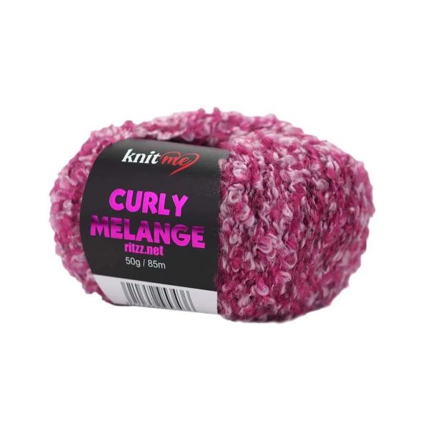 Knit Me Curly Melange KCM53 Fuşya Melanj ürün görseli 1