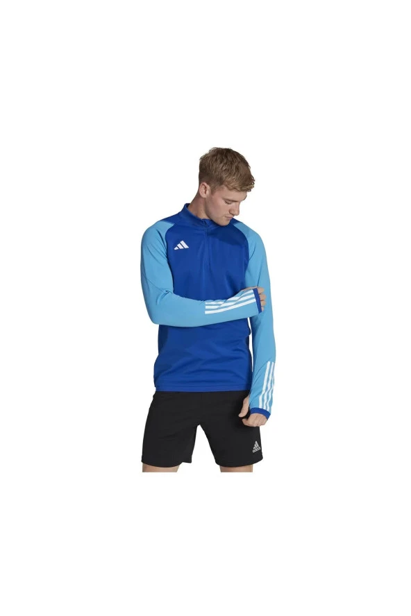 adidas Tiro23 C Tr Top Erkek Futbol Uzun Kollu Antrenman Üstü HU1309 Mavi ürün görseli 1