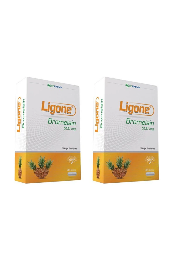Ligone Bromelain 500 mg 60 Kapsül x 2 Adet ürün görseli 1