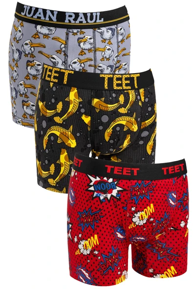 TEET Erkek Boxer Pamuklu Desenli Premium 9'lu Set - Resim 12