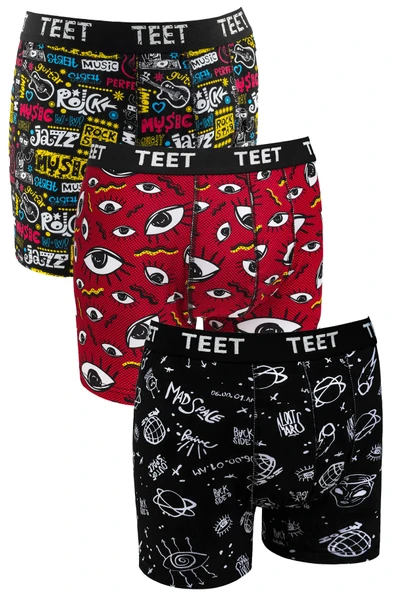 TEET Erkek Boxer Pamuklu Desenli Premium 9'lu Set - Resim 3