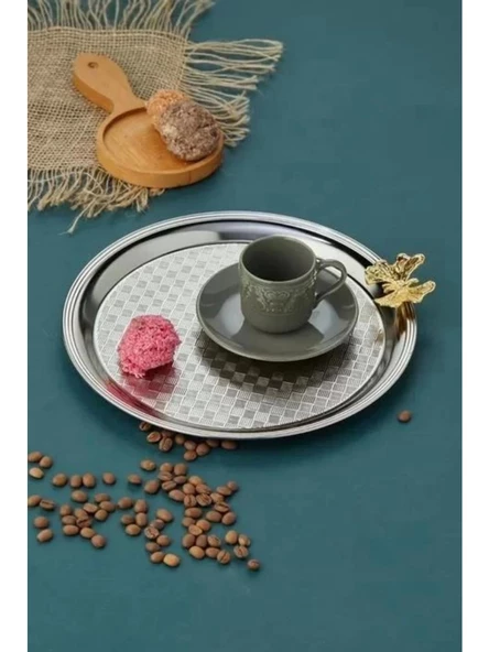 Cooker CKR3268 Yuvarlak Metal Sunum Tepsisi ürün görseli 1