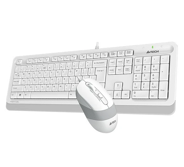 A4-Tech Kablolu Set Beyaz (F1010-B) - Resim 3