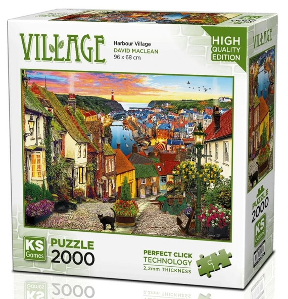 KS Games 2000 Parça Liman Köyü Puzzle ürün görseli 1