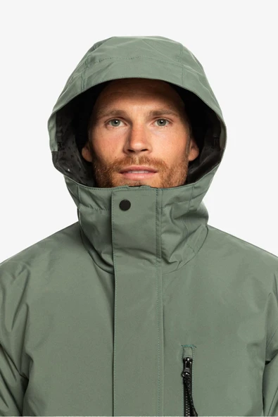 Quiksilver Mission Solıd Jk Erkek Yeşil Snowboard Montu - Resim 3