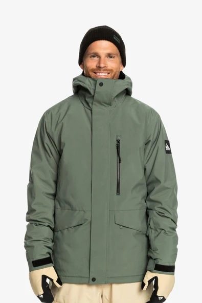 Quiksilver Mission Solıd Jk Erkek Yeşil Snowboard Montu ürün görseli 1
