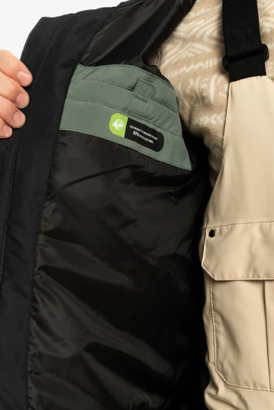 Quiksilver Mission Solıd Jk Erkek Yeşil Snowboard Montu - Resim 6