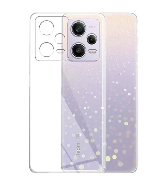 FitCase Xiaomi Poco X5 5G Kılıf Kamera Korumalı Silikon Şeffaf Arka Kapak ürün görseli 1