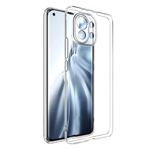 FitCase Xiaomi Mi 11 Kılıf Kamera Korumalı Silikon Şeffaf Arka Kapak ürün görseli 1