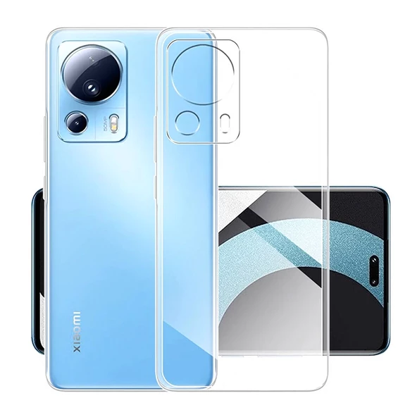 FitCase Xiaomi 13 Lite Kılıf Kamera Korumalı Silikon Şeffaf Arka Kapak ürün görseli 1
