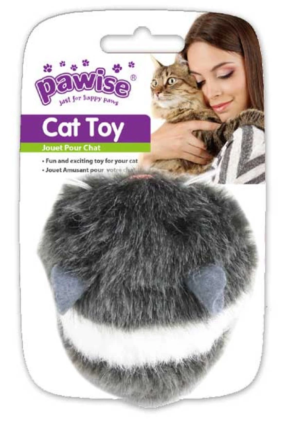 Pawise Kurmalı Kedi Oyuncağı Fare 8 cm ürün görseli 1