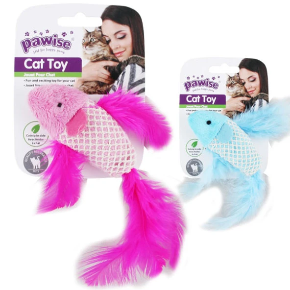 Pawise Catnipli Peluş Balık Kedi Oyuncağı 9 cm ürün görseli 1