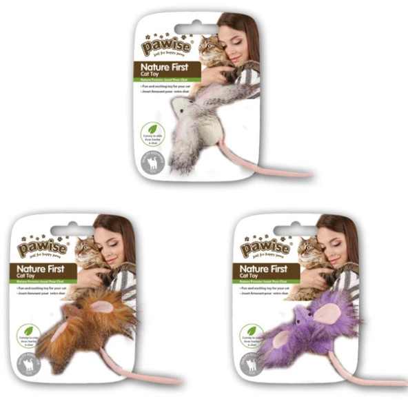 Pawise Catnipli Peluş Fare Kedi Oyuncağı 6 cm ürün görseli 1