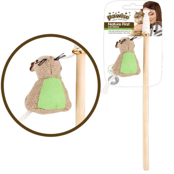 Pawise Nature First Kedi Oltası Fareli 35,5 cm ürün görseli 1