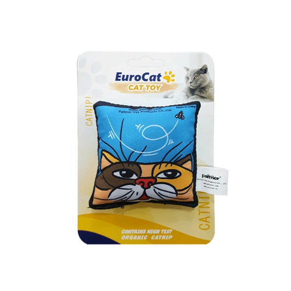 EuroCat Kedi Oyuncağı Mavi Yastık 8 cm ürün görseli 1