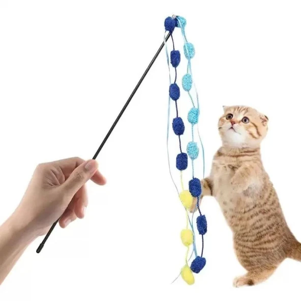 3B Trend Evcil Hayvan Olta Kedi Oyuncağı 50 Cm Kalite Çıngıraklı ürün görseli 1