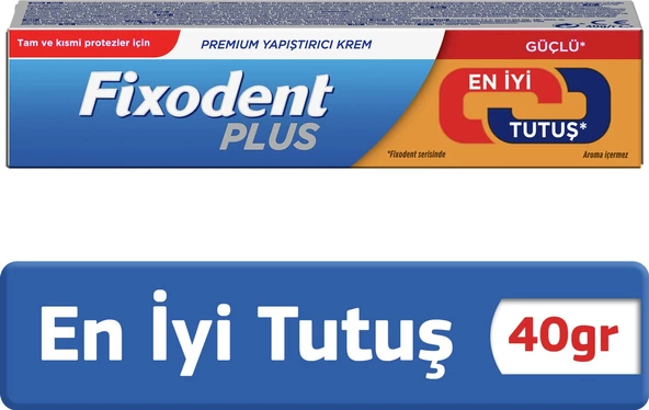 Fixodent Plus En İyi Tutuş Diş Protez Yapıştırıcı Krem 40 gr ürün görseli 1