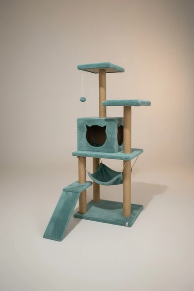 Kedi Tırmalama Platformlu S9 Turkuaz ürün görseli 1