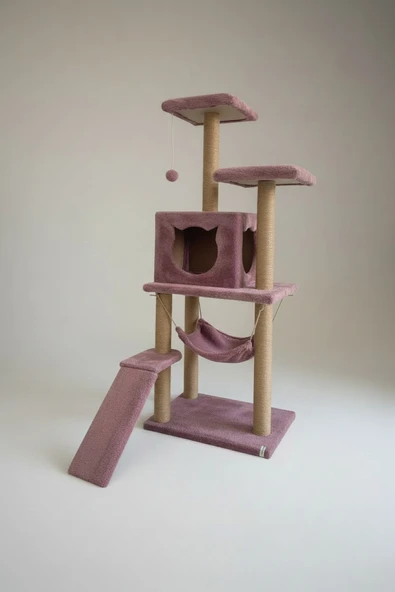 Kedi Tırmalama Platformlu S9 Gül Kurusu - Resim 2