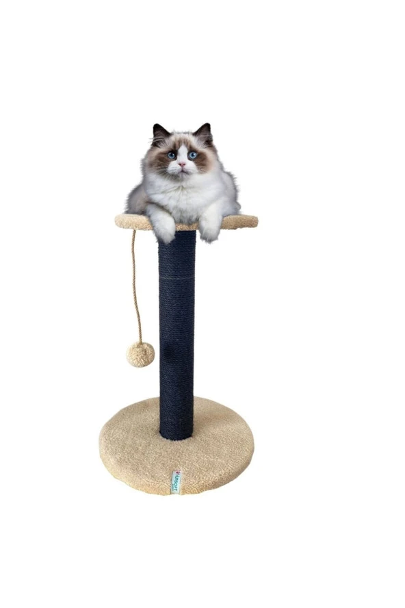 Stepli Kedi Tırmalama Tahtası Siyah&Bej ürün görseli 1