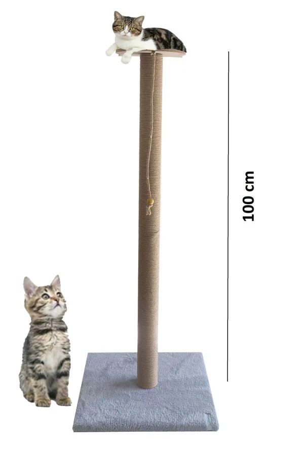 Büyük Kedi Tırmalama Tahtası 100 Cm Gri ürün görseli 1