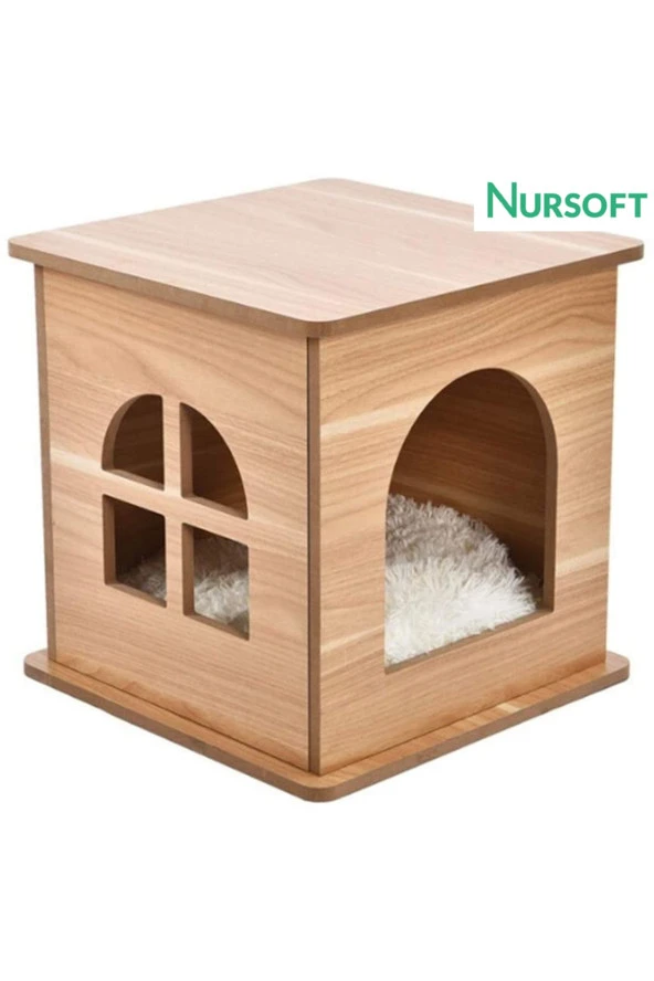 Ahşap Kedi Evi Kedi Yuvası Nr-0085 ürün görseli 1