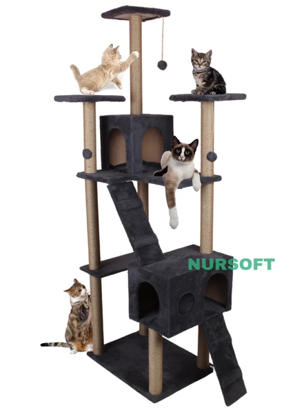 Cat City Rezidans Kedi Tırmalama ve Oyun Evi Çok Fonksiyonlu ürün görseli 1