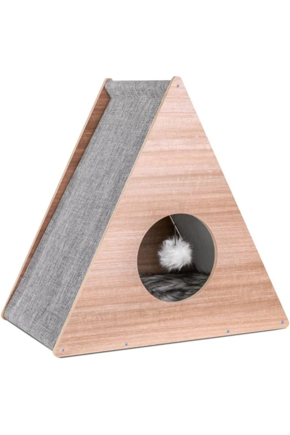 Üçgen Kedi Tırmalama Evi ürün görseli 1